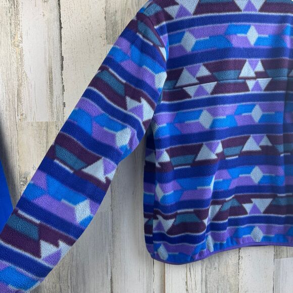 Patagonia Women's Synchilla Purple/Blue Fleece Snap T Pullover Size small - Picture 7 of 11